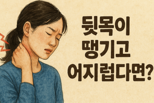 뒷목-땡기고-어지럽다면-뇌혈관-근육-문제