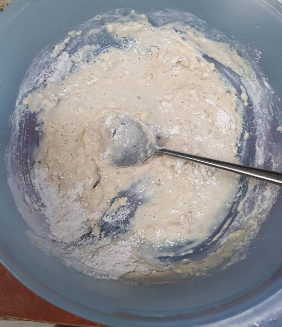 부추전 반죽 사진