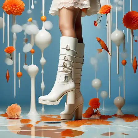 가죽 롱부츠 냄새 코디