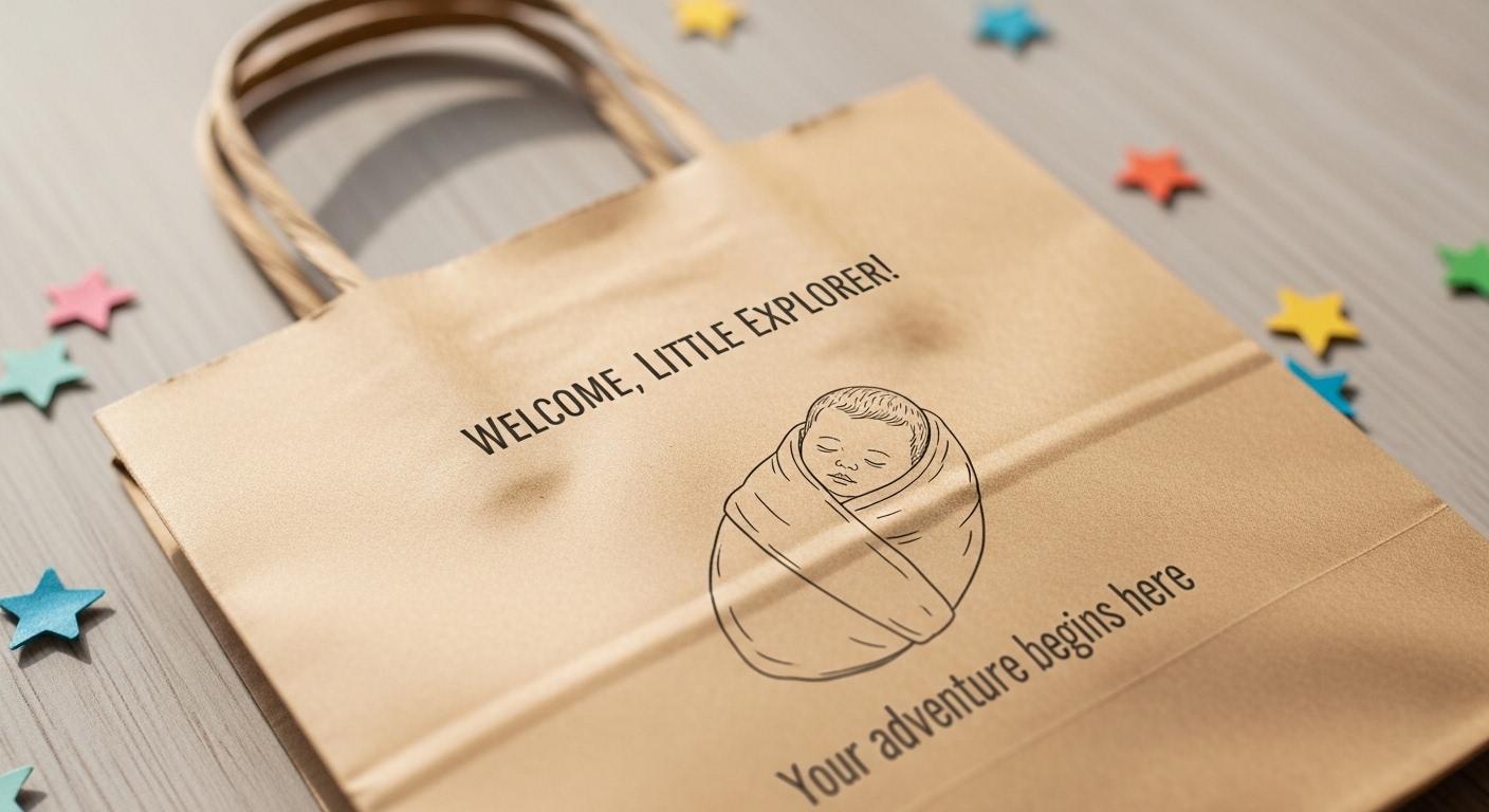 신생아 종이봉투 유학생