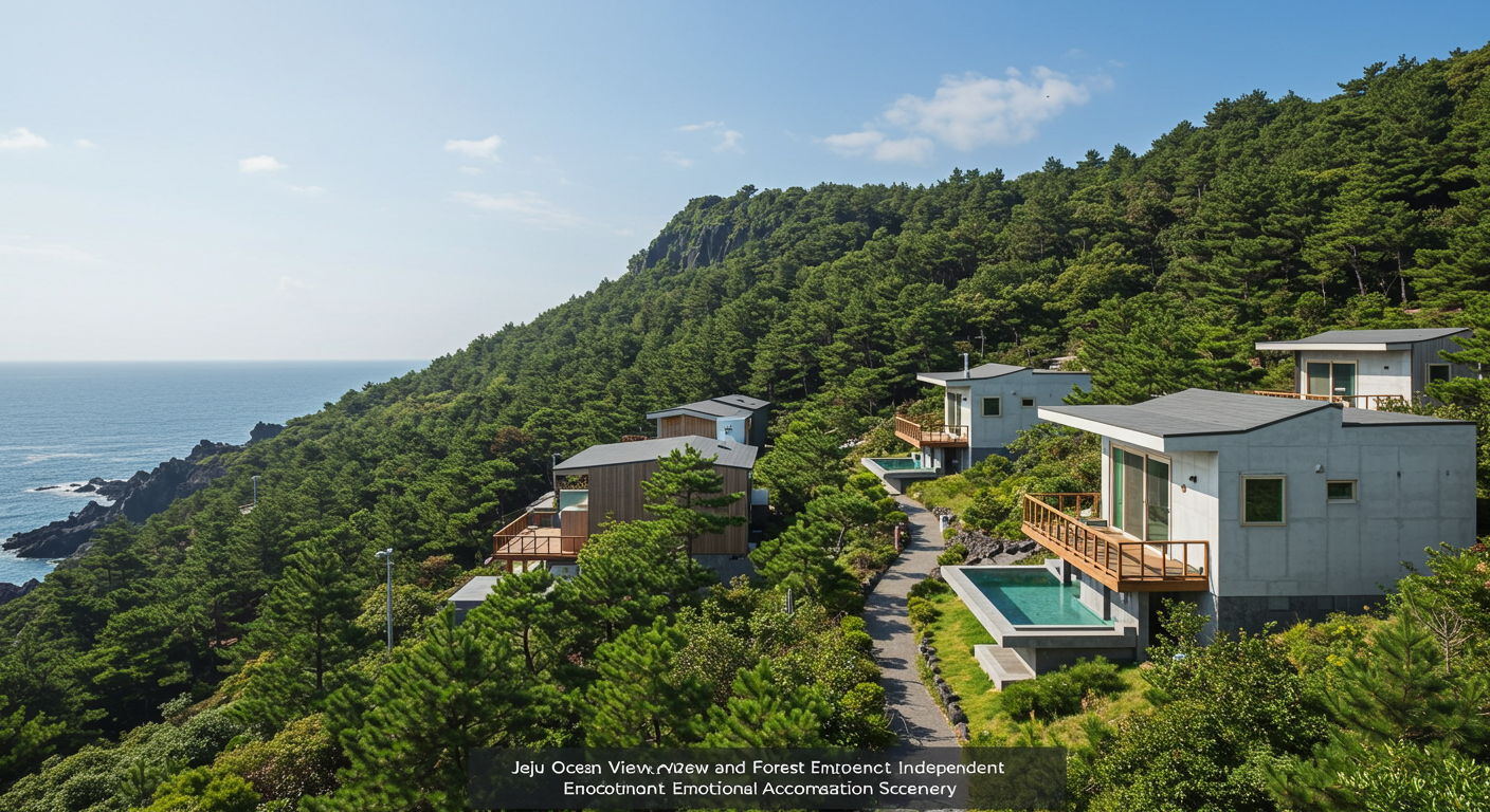 제주 오션뷰와 숲 속 독채 감성 숙소 풍경