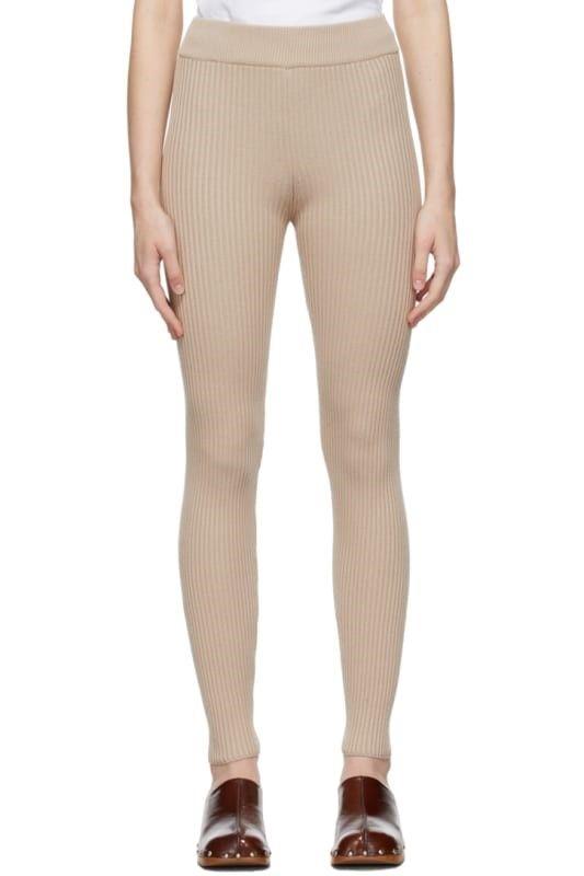 CORDERA 베이지 레깅스 Beige Ribbed Leggings 8099211