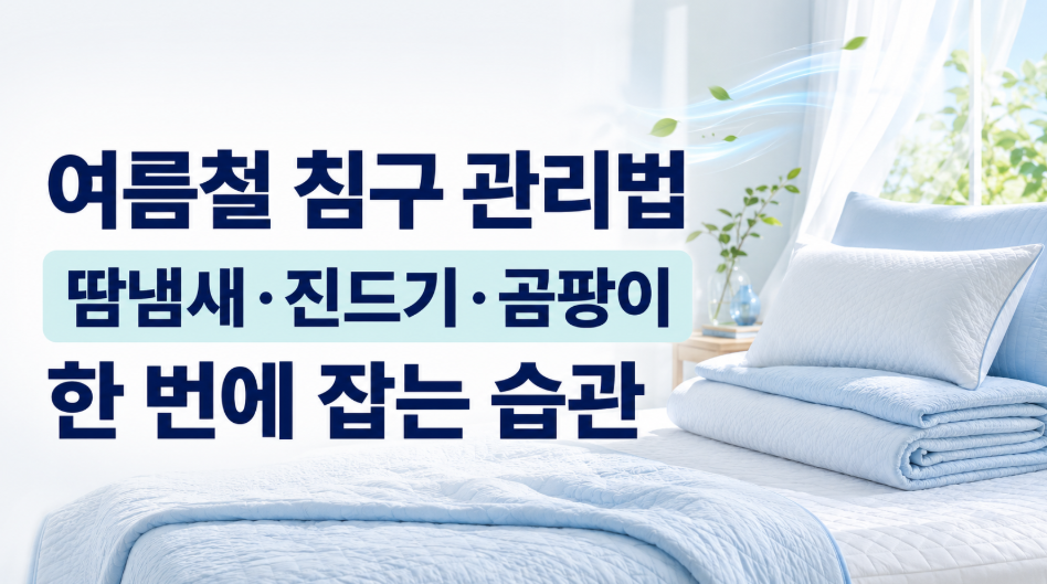 여름철 침구 관리법: 땀냄새&middot;진드기&middot;곰팡이 한 번에 잡는 습관