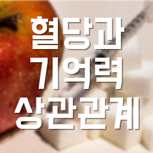 혈당과 기억력 상관관계