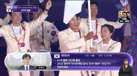 KBS 아시안게임 개막식 참석 제작발표회에서 발언하는 이영표 해설위원