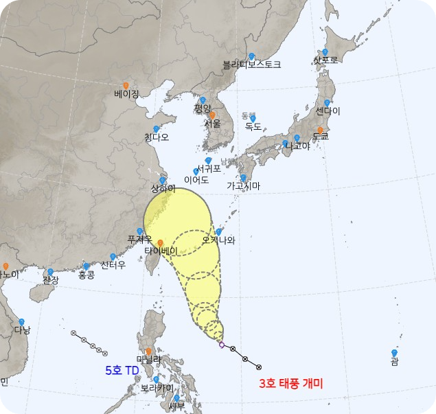 제3호 태풍 개미 날짜