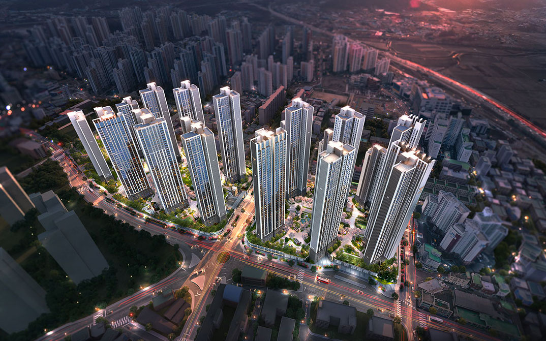 시흥 롯데캐슬 시그니처 1블록 전경