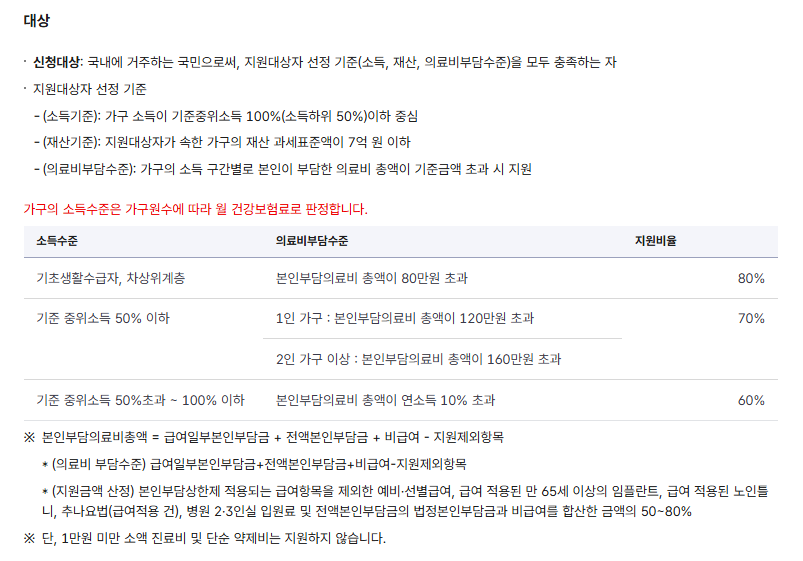 재난적의료비지원사업