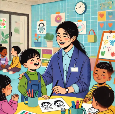 어린이집-선생님-아이들