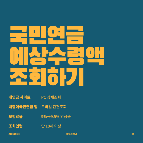 국민연금 예상수령액 조회