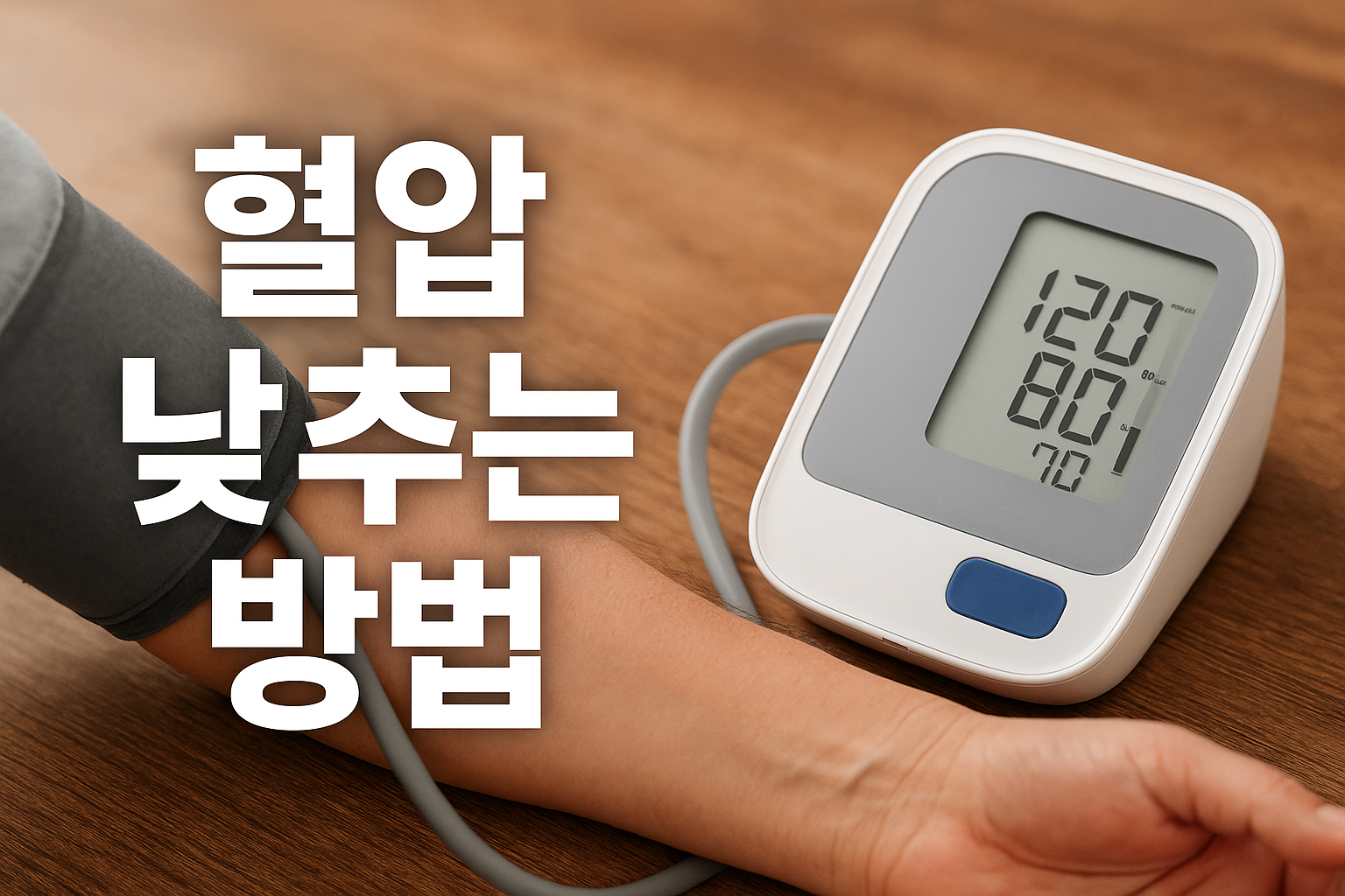 혈압 낮추는 방법 총정리