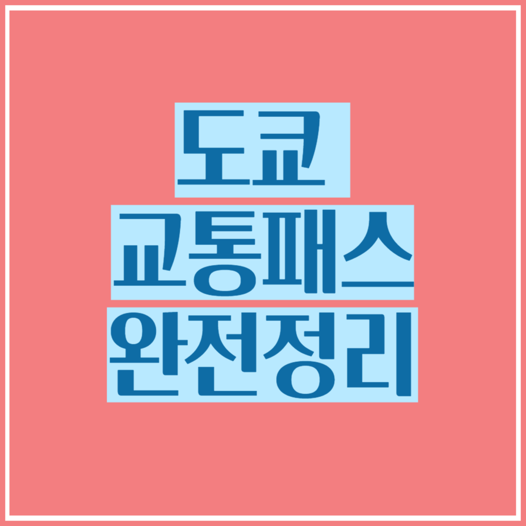 도쿄 교통패스 완전정리: JR패스, 메트로패스, 스이카카드 비교