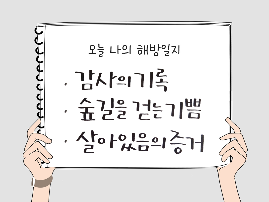 오늘 나의 해방일지 : 감사를 통해 발견한 행복 오늘 감사한 순간들