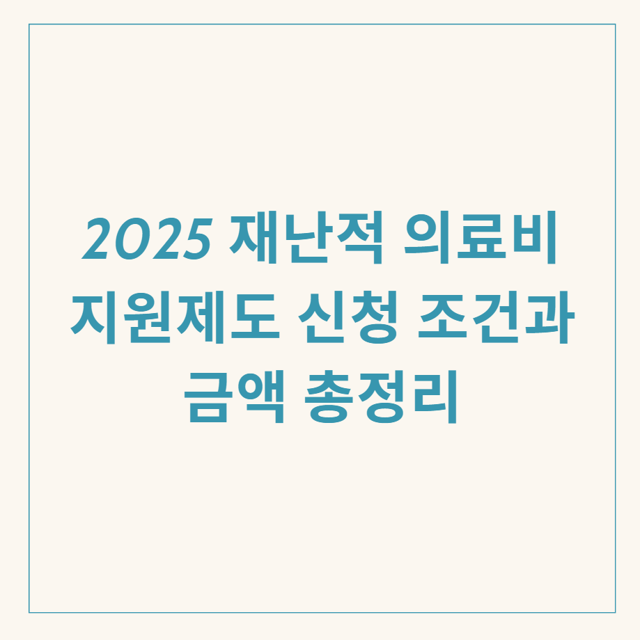 재난적 의료비 지원제도 관련 이미지