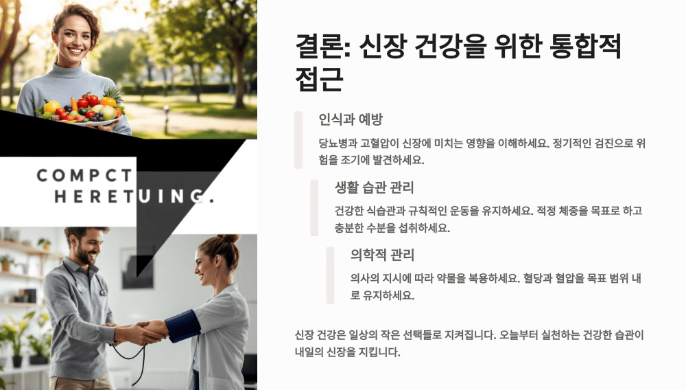 결론: 신장 건강을 위한 통합적 접근