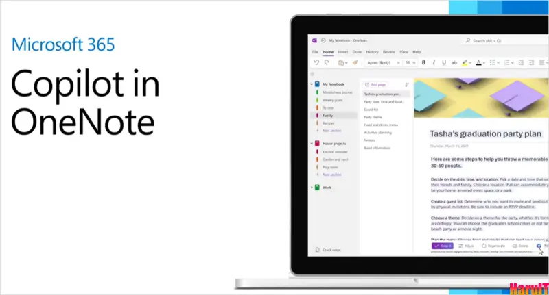 Ms365 Copilot in OneNote