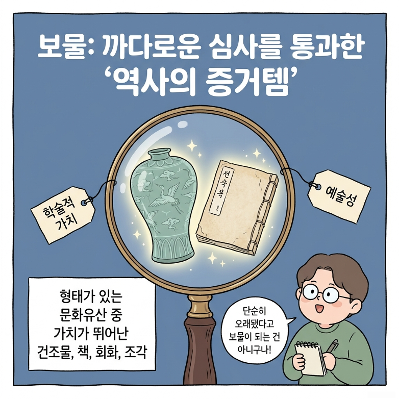 보물: 문화유산중 가치가 뛰어난것