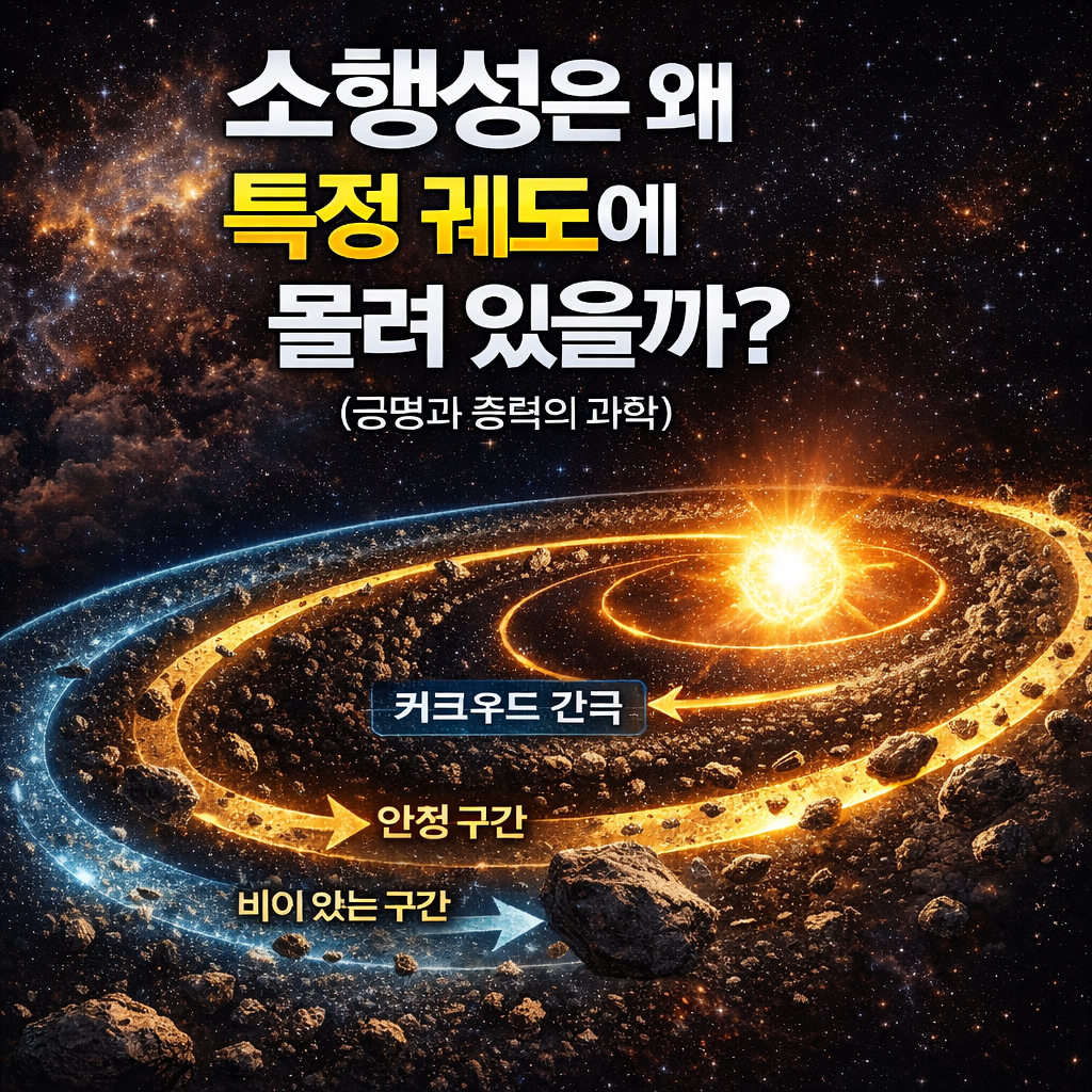 소행성은 왜 특정 궤도에 몰려 있을까 목성과 공명이 만든 우주의 질서