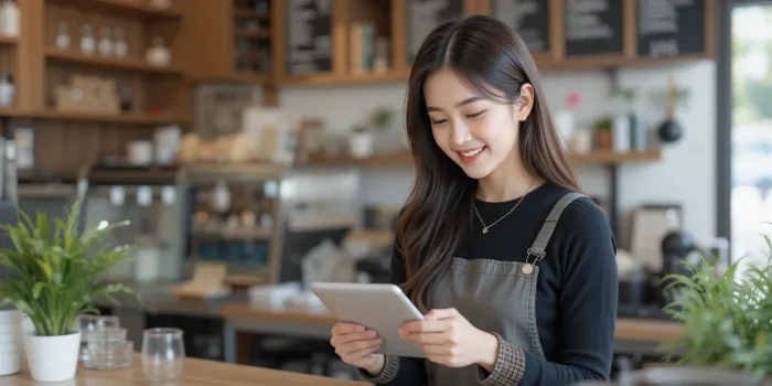 코워킹 스페이스에서 정책자금 승인 문서를 들고 미소 짓는 창업자