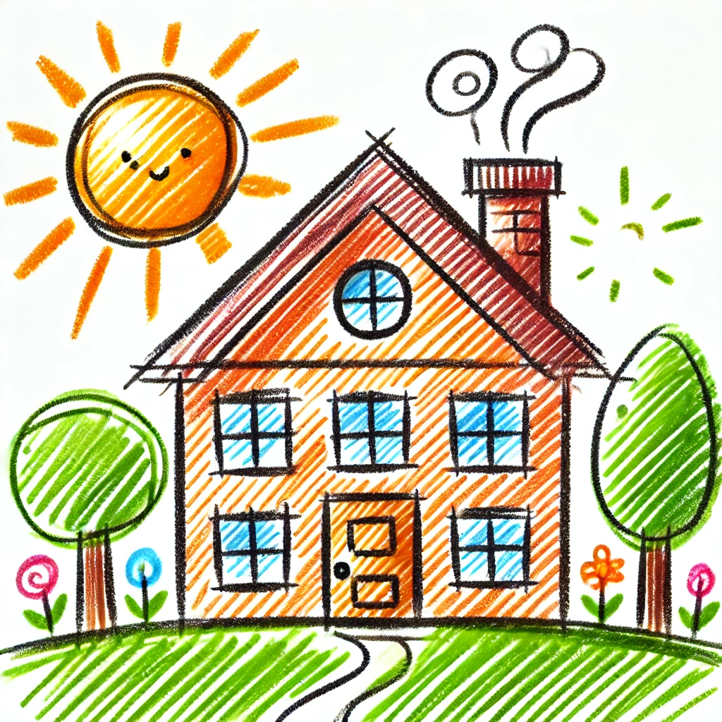 집 그림 - 가정에 대한 감정