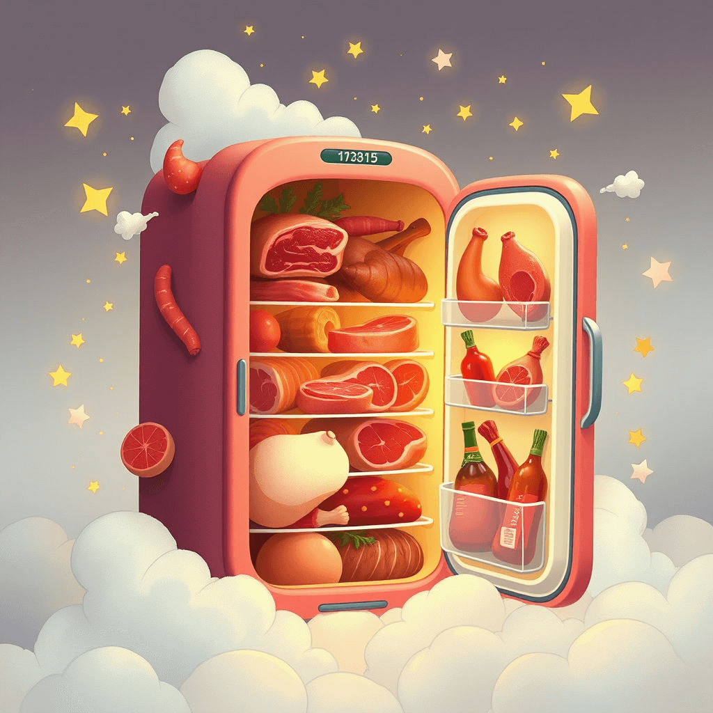 냉장고에 고기가 가득한 꿈 해몽