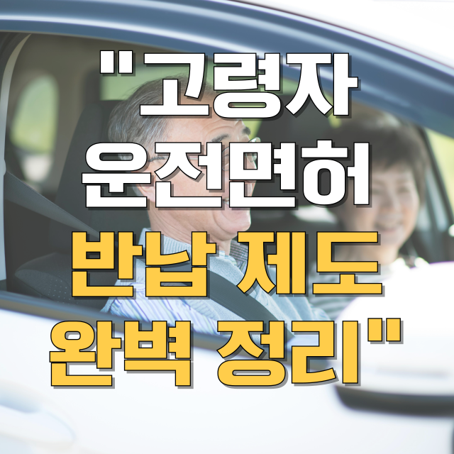 고령자 운전면허증 반납 및 혜택 총정리 블로그 글 대표 이미지