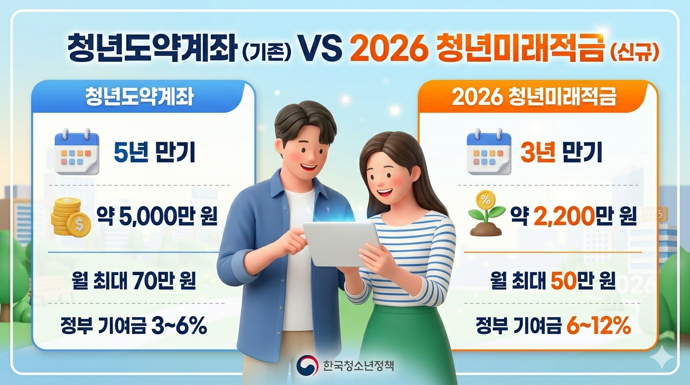 청년도약계좌와 청년미래적금 비교, 환승방법