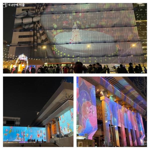 '2022 서울라이트 광화'는 광화문광장 일대 건물 입면을 활용한 미디어아트가 펼쳐진다.