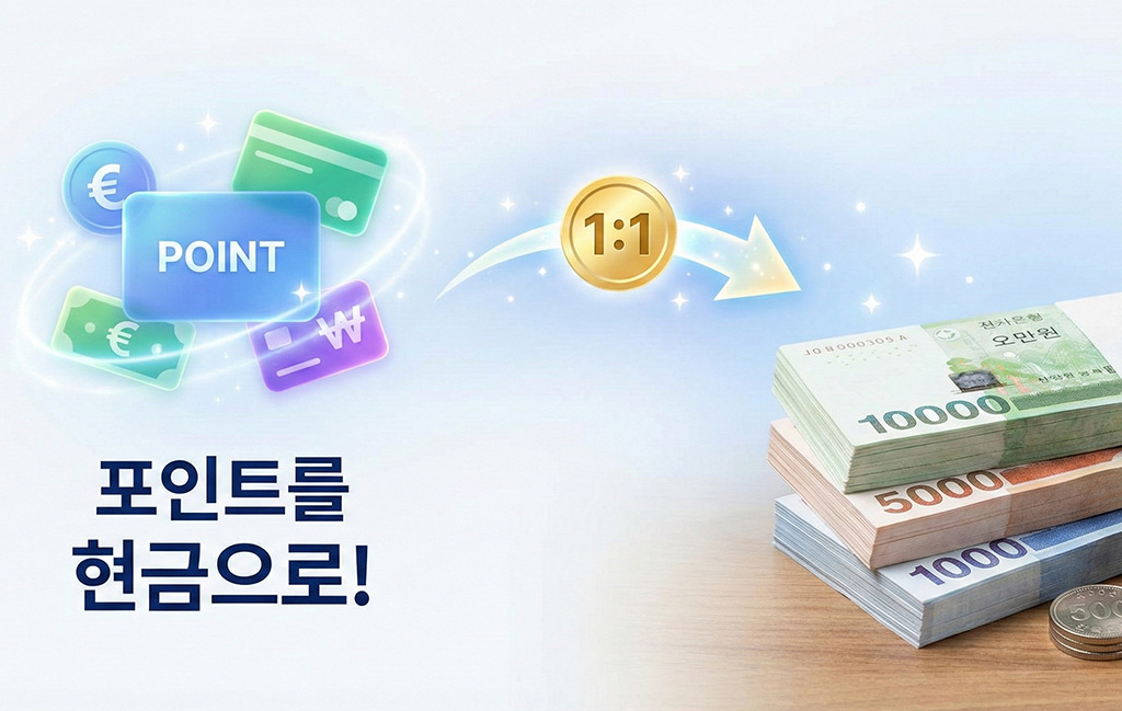 신용카드 포인트 현금화 1대1 비율 교환 및 계좌 입금 혜택 이미지 썸네일