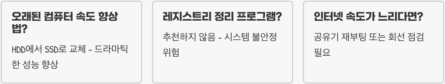 컴퓨터 속도에 대한 7가지 잘못된 상식 (램 클리너, 조각 모음 등)