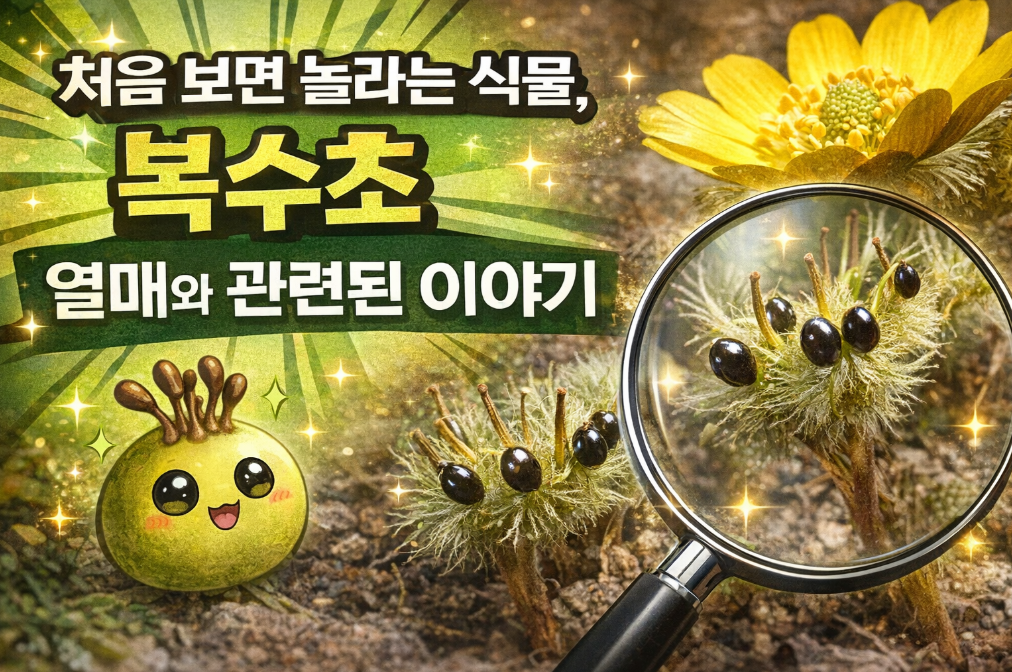 처음 보면 놀라는 복수초 열매의 충격적인 정체, 이것만 알면 끝