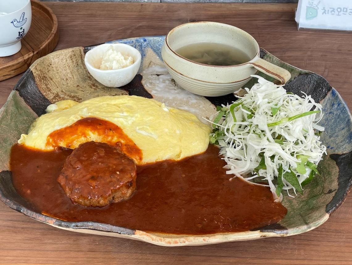 생활의달인 천안 일본오므라이스달인의 치즈오므라이스 함박그