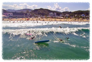 서핑 입문자에게 추천되는 죽도해변