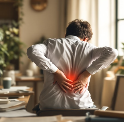 척추 디스크 건강에 이상 신호를 느낀 남자