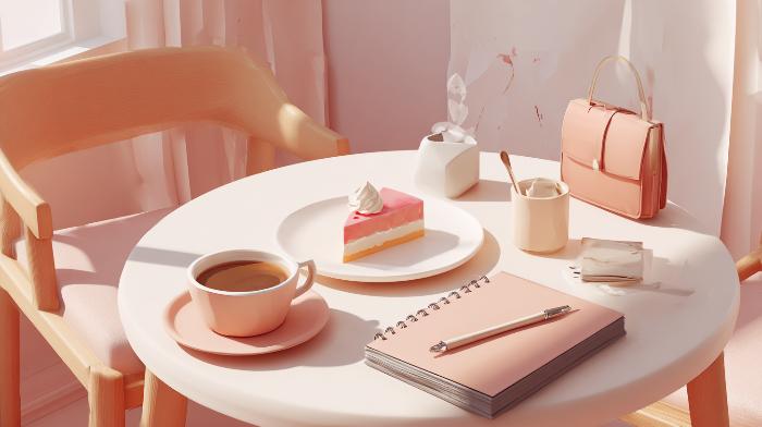 2030세대의 작은 사치를 상징하는 따뜻한 카페 감성 이미지