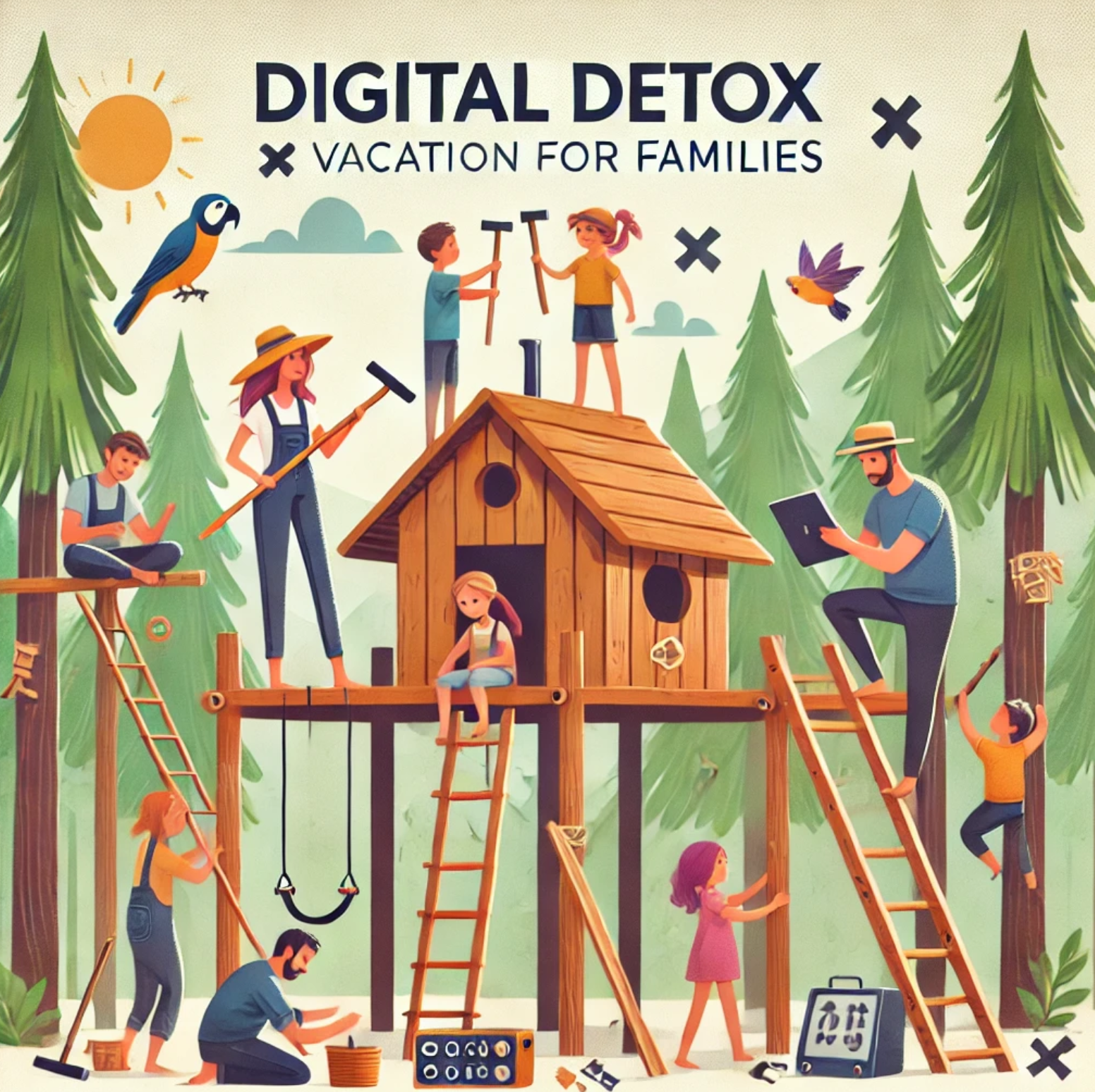 아이들과 전자기기 없는 자연으로의 디지털 디톡스 여행