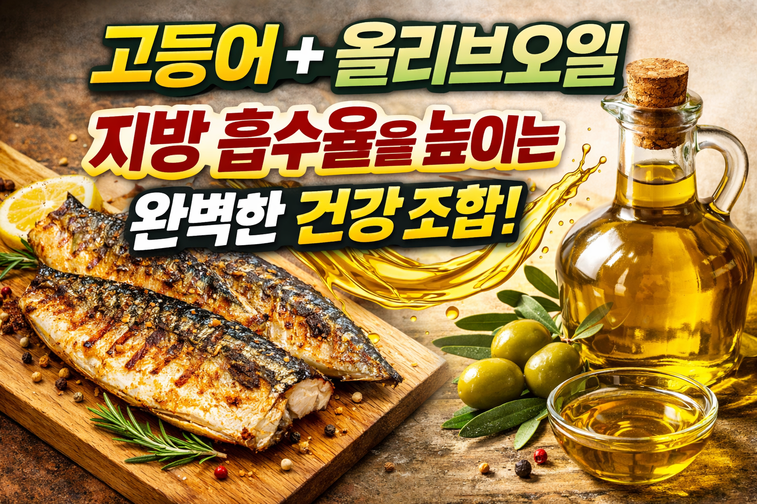 고등어+올리브오일