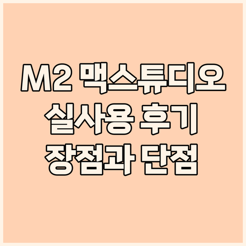 M2 맥스튜디오 실사용 후기 전문가가..