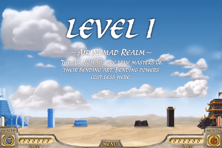 아바타-포트리스-파이트2-플래시게임-시작-화면