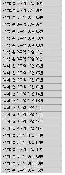 롯데 콘서트홀 인기 좌석
