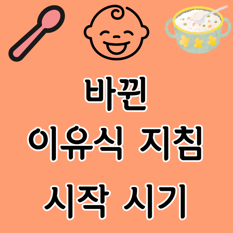바뀐 이유식 지침과 시작 시기 글 대표 이미지.