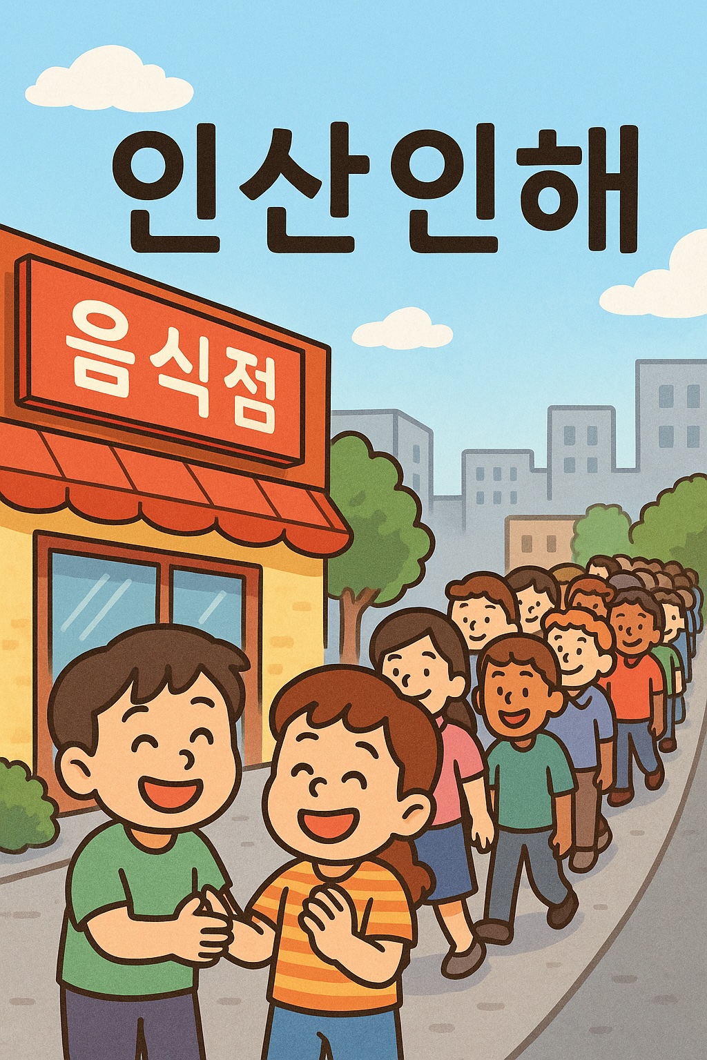 인산인해 사자성어 이미지