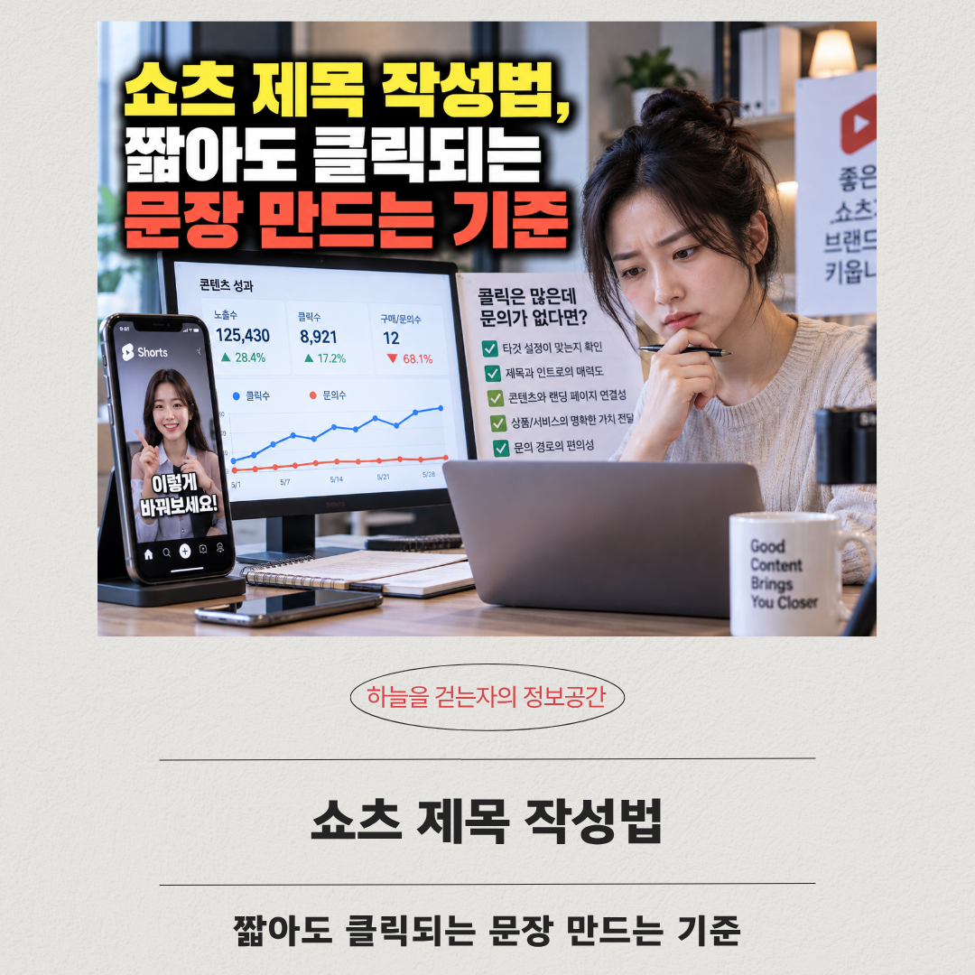 쇼츠 제목 작성법, 짧아도 클릭되는 문장 만드는 기준
