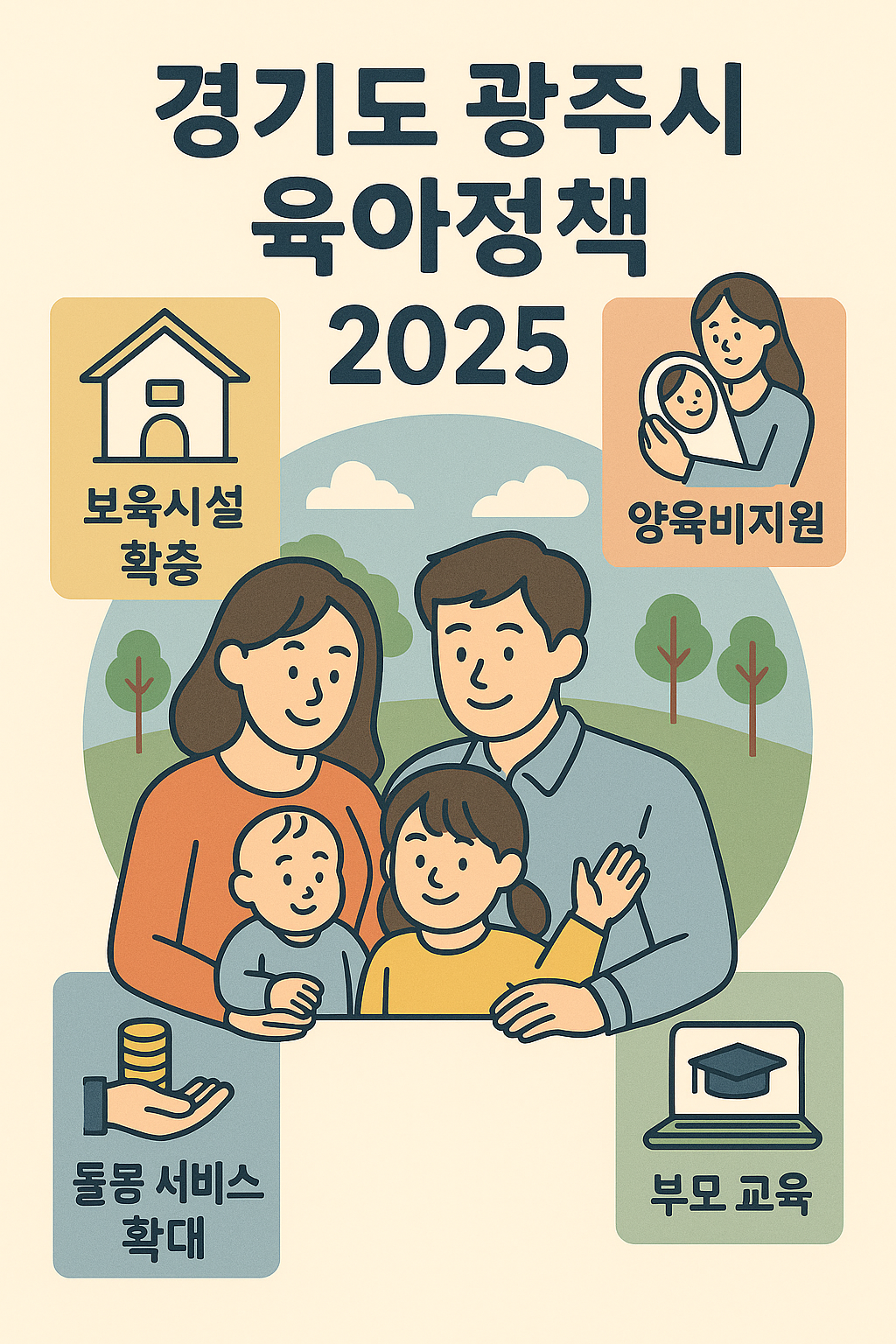 2025 경기도 광주시 육아정책 포스터
