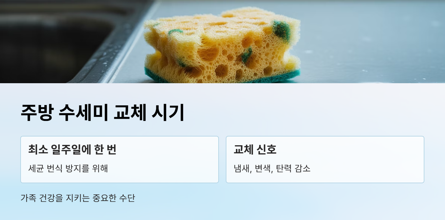 주방 수세미 교체 시기