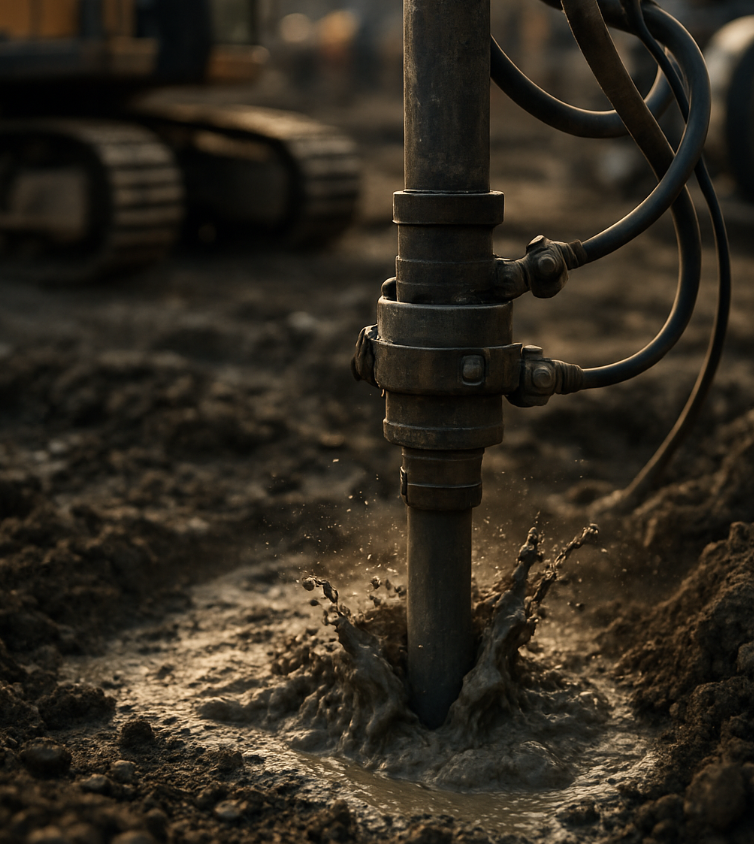 SGR공법&amp;#44; 땅속에 기둥을 세우는 기술