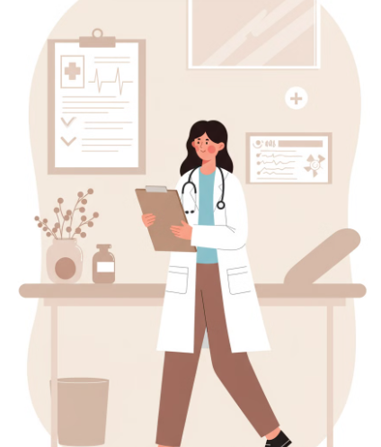 여자 의사 일러스트