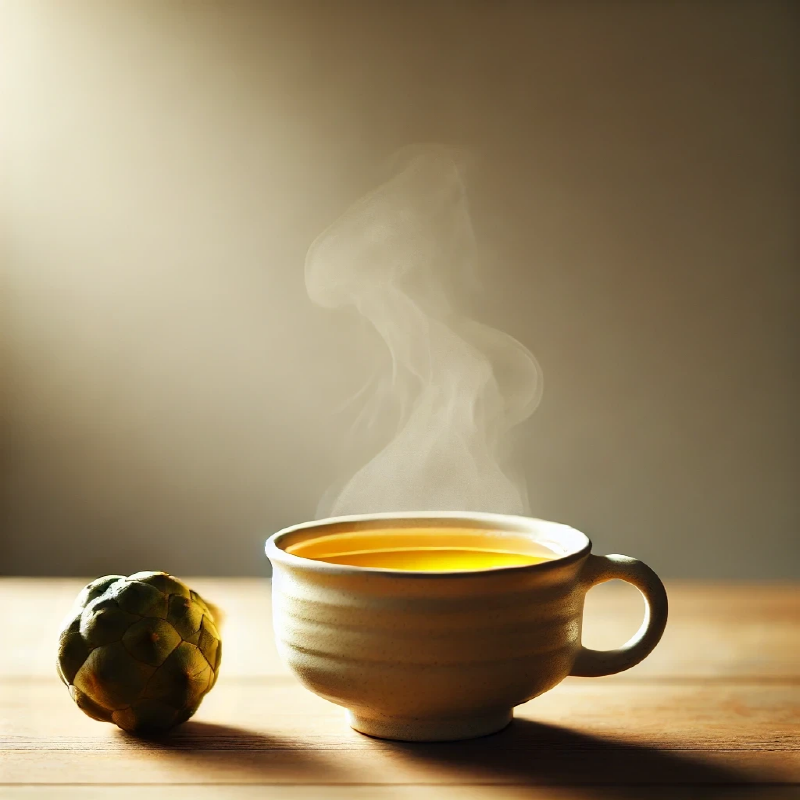 테이블-위에-따뜻한-돼지감자-차