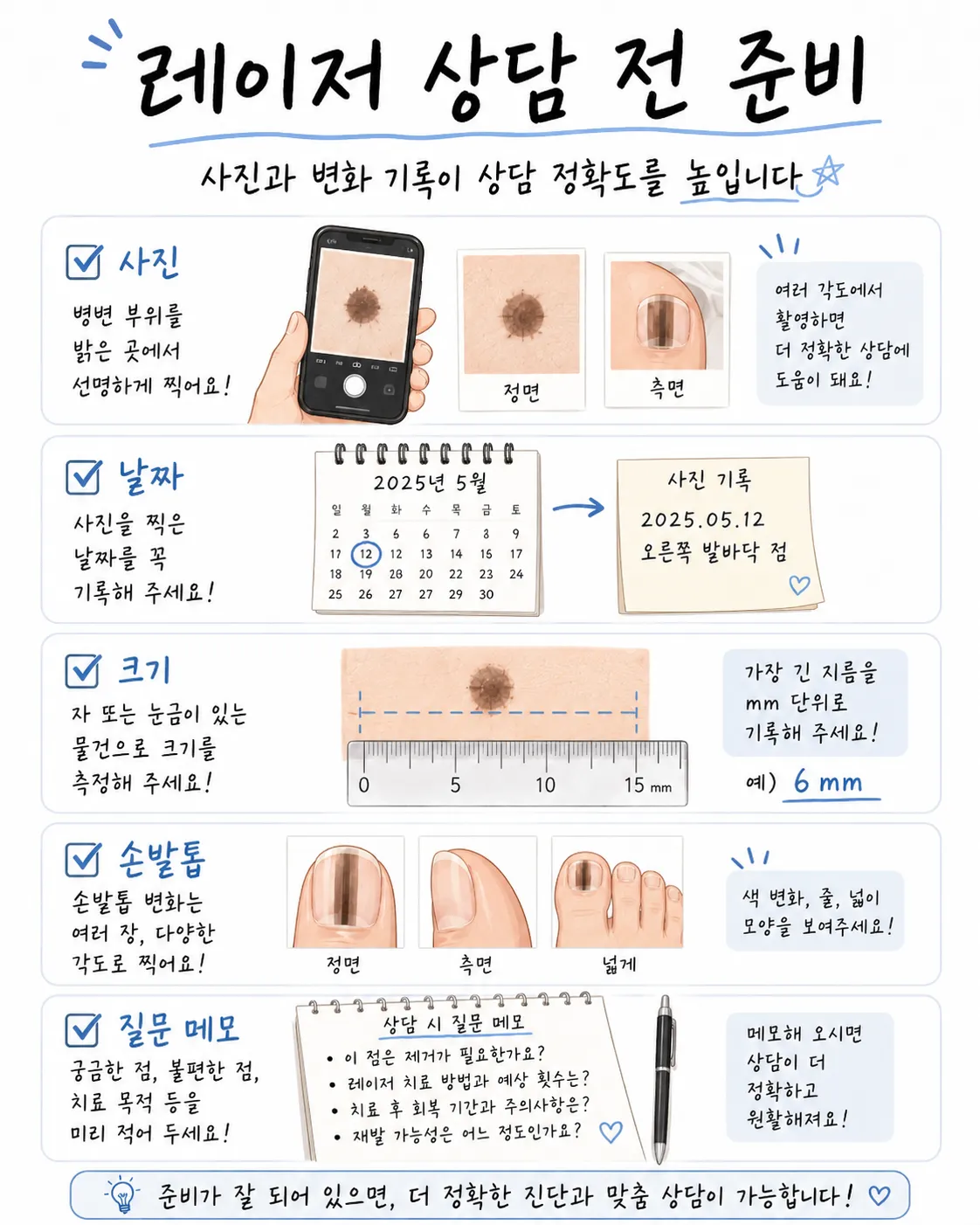 레이저 전 실수 방지 체크