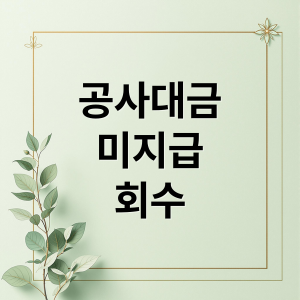 하도급법 위반 시 공사대금 미지급 회수: 법적 대응부터 신고까지